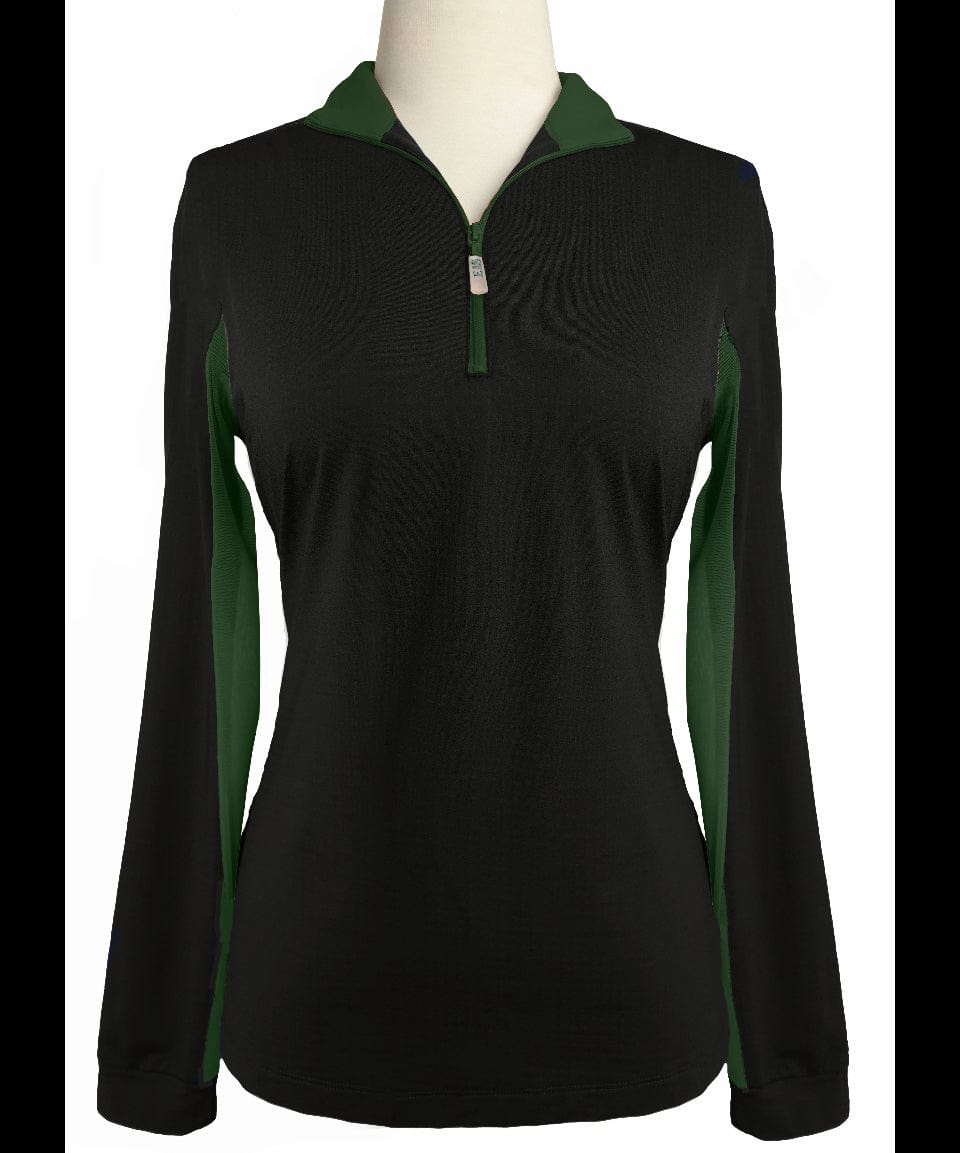 EIS Youth Shirt Black/Hunter EIS- Sun Shirts Youth Large 8-10 equestrian team apparel online tack store mobile tack store custom farm apparel custom show stable clothing equestrian lifestyle horse show clothing riding clothes ETA Kids Equestrian Fashion | EIS Sun Shirts horses equestrian tack store