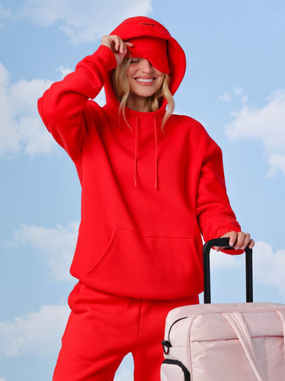 comfrt Crimson / XS Comfrt Airplane Mode Travel Hoodie equestrian team apparel online tack store mobile tack store custom farm apparel custom show stable clothing equestrian lifestyle horse show clothing riding clothes Comfrt Airplane Mode Travel Hoodie horses equestrian tack store