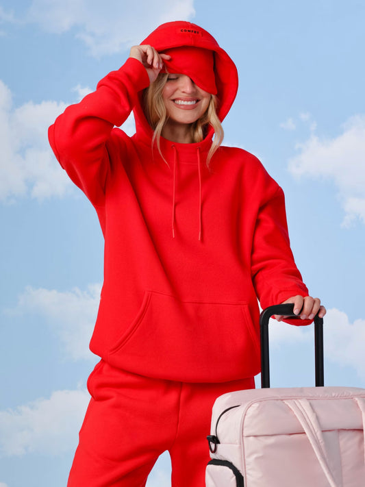 comfrt Crimson / XS Comfrt Airplane Mode Travel Hoodie equestrian team apparel online tack store mobile tack store custom farm apparel custom show stable clothing equestrian lifestyle horse show clothing riding clothes Comfrt Airplane Mode Travel Hoodie horses equestrian tack store