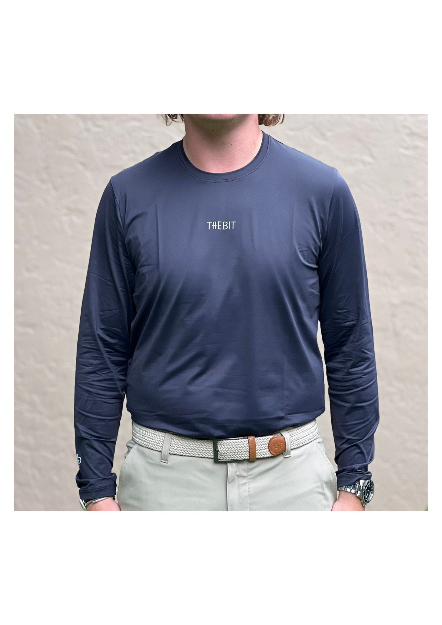 The Bit Equestrian Brand- Long Sleeve Crew Neck Tech Top (Men's)