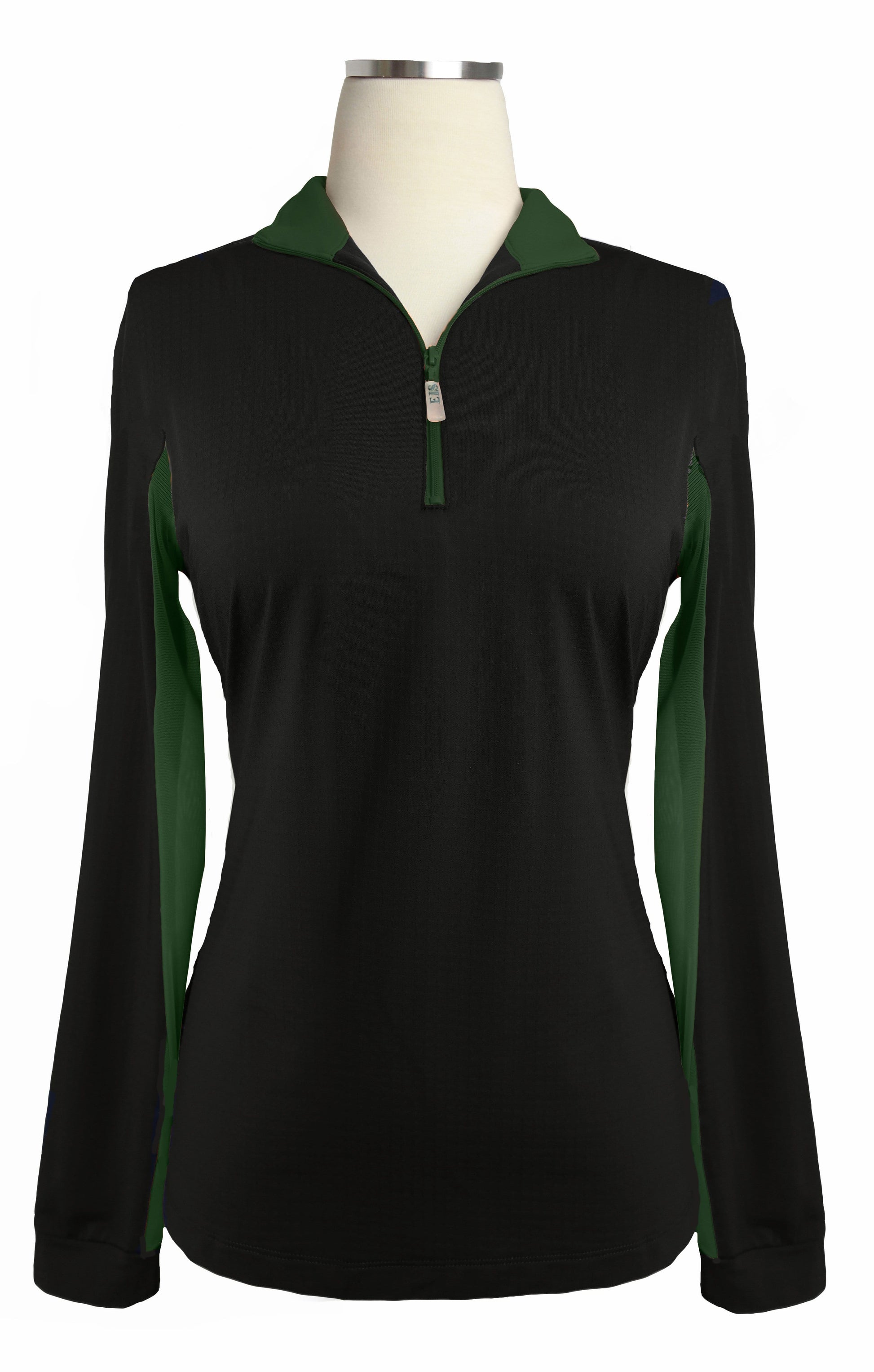 EIS Custom Team Shirts Black/Hunter Green EIS- Sunshirts XS equestrian team apparel online tack store mobile tack store custom farm apparel custom show stable clothing equestrian lifestyle horse show clothing riding clothes horses equestrian tack store