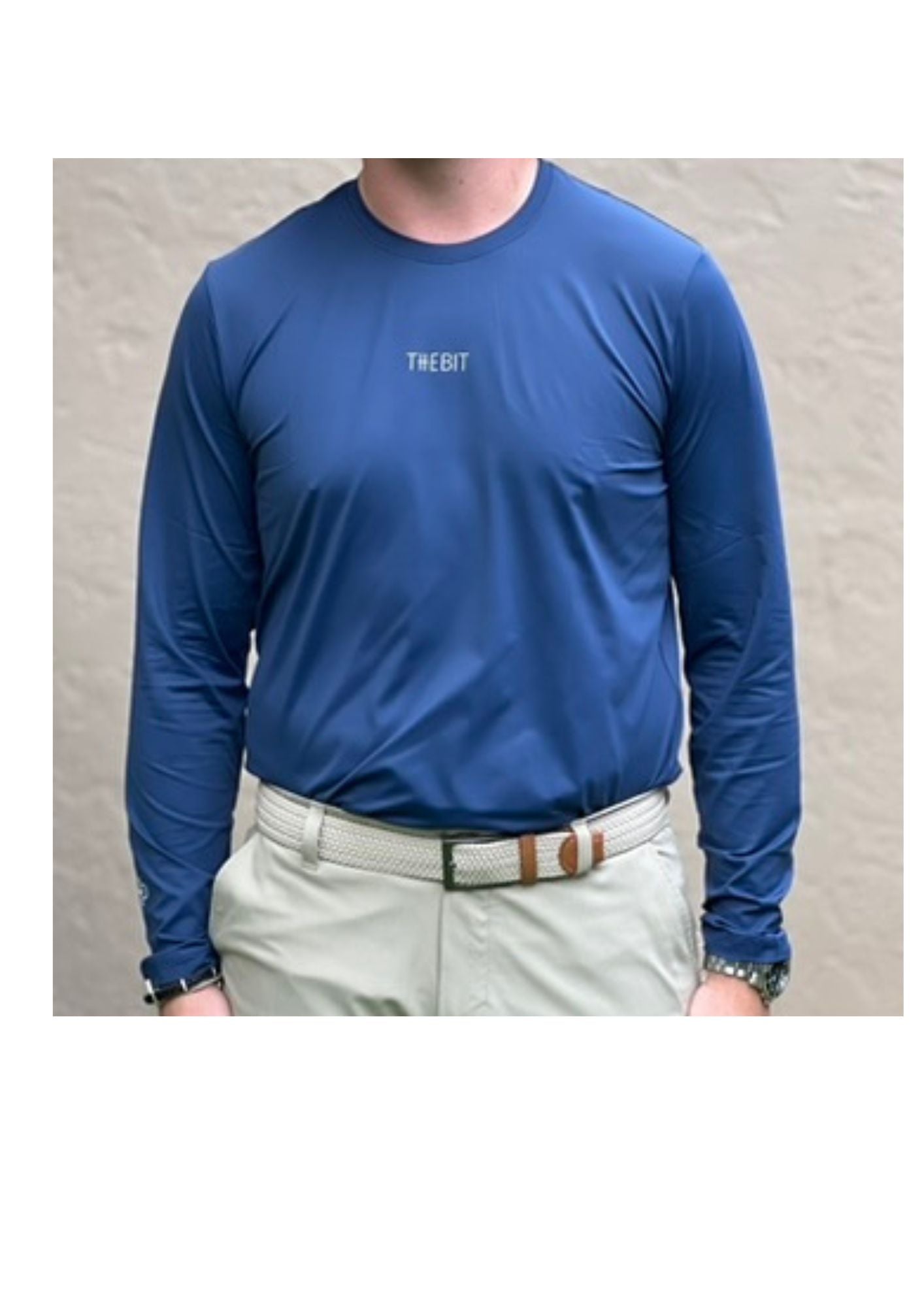 The Bit Equestrian Brand- Long Sleeve Crew Neck Tech Top (Men's)