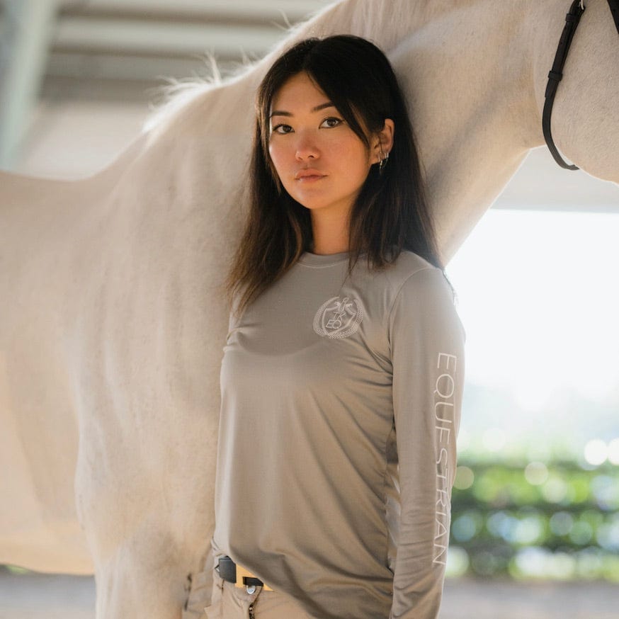 TKEQ Women's Casual Shirt TKEQ- Crest Tech Shirt equestrian team apparel online tack store mobile tack store custom farm apparel custom show stable clothing equestrian lifestyle horse show clothing riding clothes horses equestrian tack store