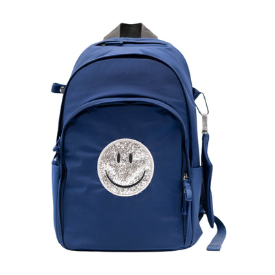 Veltri Backpacks Veltri- Helmet Backpack (Bright Navy/Silver Smiley Face) equestrian team apparel online tack store mobile tack store custom farm apparel custom show stable clothing equestrian lifestyle horse show clothing riding clothes horses equestrian tack store