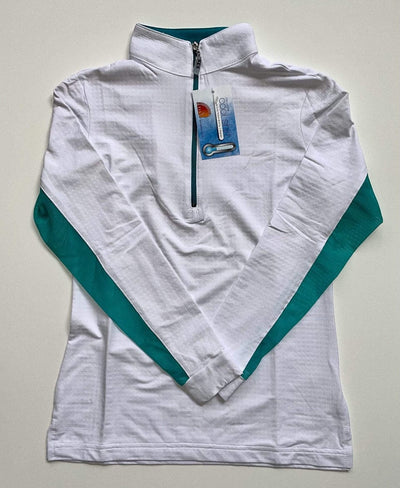 EIS Custom Team Shirts White/Ocean Teal EIS- Sunshirts S equestrian team apparel online tack store mobile tack store custom farm apparel custom show stable clothing equestrian lifestyle horse show clothing riding clothes horses equestrian tack store