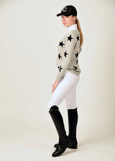 EquestrianClub sweater XS EquestrianClub- Star V Neck Sweater equestrian team apparel online tack store mobile tack store custom farm apparel custom show stable clothing equestrian lifestyle horse show clothing riding clothes horses equestrian tack store