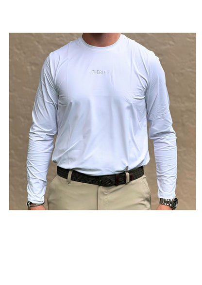 The Bit Equestrian Brand- Long Sleeve Crew Neck Tech Top (Men's)