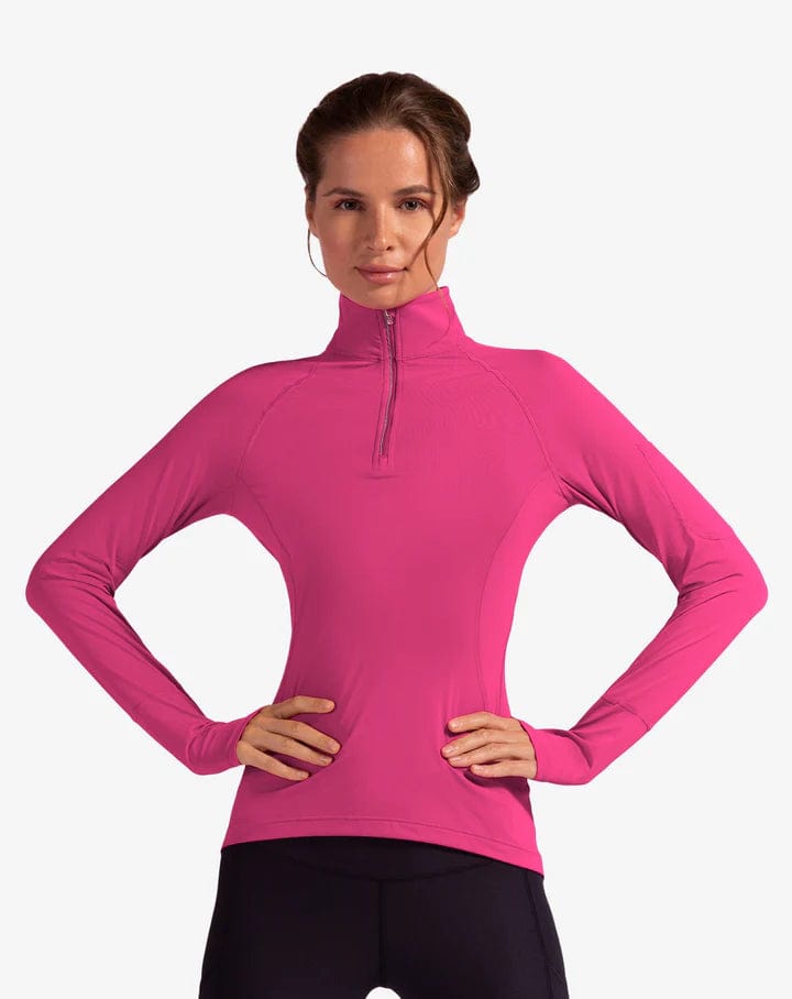 BloqUV Sunshirt Passion Pink / XS BloqUV- Mock Zip LS (2) equestrian team apparel online tack store mobile tack store custom farm apparel custom show stable clothing equestrian lifestyle horse show clothing riding clothes horses equestrian tack store