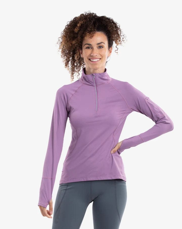 BloqUV Sunshirt Plum / XS BloqUV- Mock Zip LS (2) equestrian team apparel online tack store mobile tack store custom farm apparel custom show stable clothing equestrian lifestyle horse show clothing riding clothes horses equestrian tack store