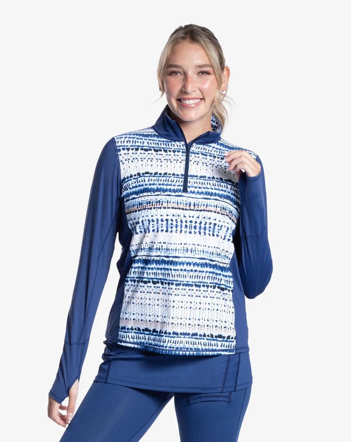 BloqUV Sunshirt Water Dunes / XS BloqUV- Relaxed Mock Zip Top Patterns equestrian team apparel online tack store mobile tack store custom farm apparel custom show stable clothing equestrian lifestyle horse show clothing riding clothes horses equestrian tack store