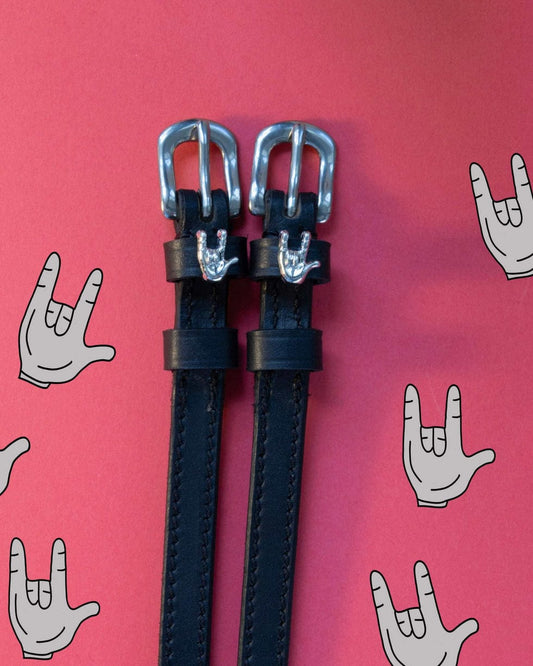 ManeJane Black Spur Straps Spur Straps- Rock On equestrian team apparel online tack store mobile tack store custom farm apparel custom show stable clothing equestrian lifestyle horse show clothing riding clothes Spur Straps- Rock On horses equestrian tack store