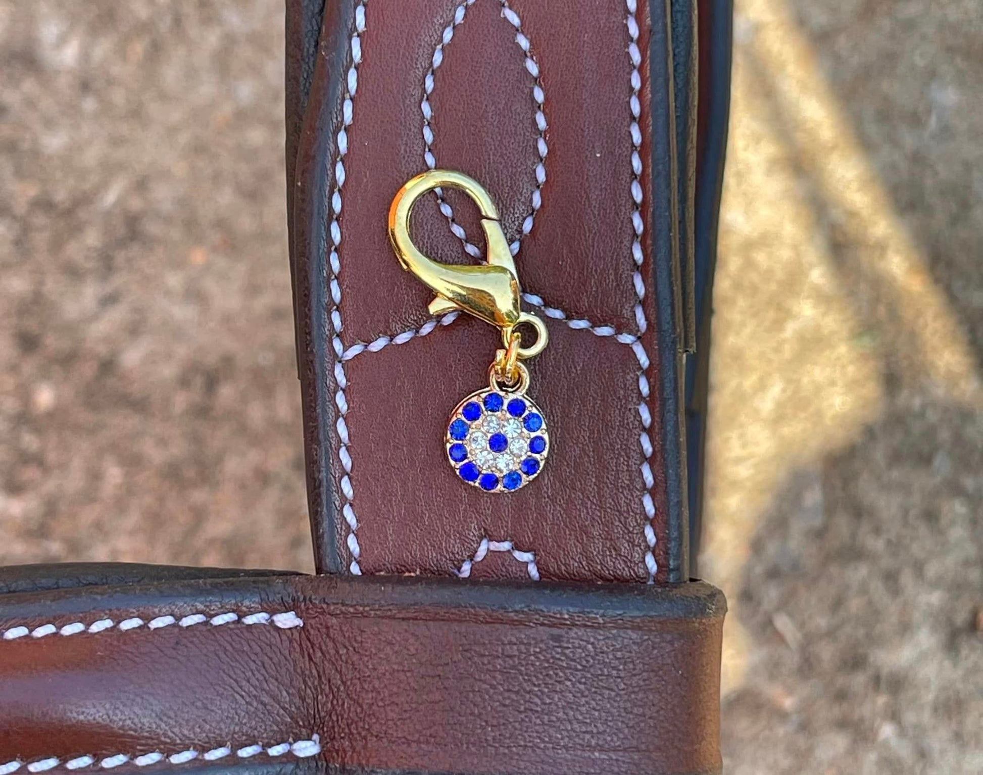 Fina's Lucky Charm charm Sapphire and Diamonds Fina's Lucky Charm equestrian team apparel online tack store mobile tack store custom farm apparel custom show stable clothing equestrian lifestyle horse show clothing riding clothes horses equestrian tack store