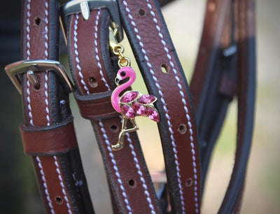 Fina's Lucky Charm charm Flamingo (Bling) Fina's Lucky Charm equestrian team apparel online tack store mobile tack store custom farm apparel custom show stable clothing equestrian lifestyle horse show clothing riding clothes horses equestrian tack store