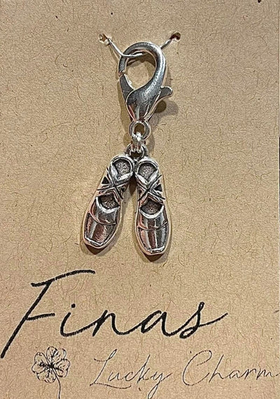 Fina's Lucky Charm charm Ballet Slippers (Silver) Fina's Lucky Charm equestrian team apparel online tack store mobile tack store custom farm apparel custom show stable clothing equestrian lifestyle horse show clothing riding clothes horses equestrian tack store
