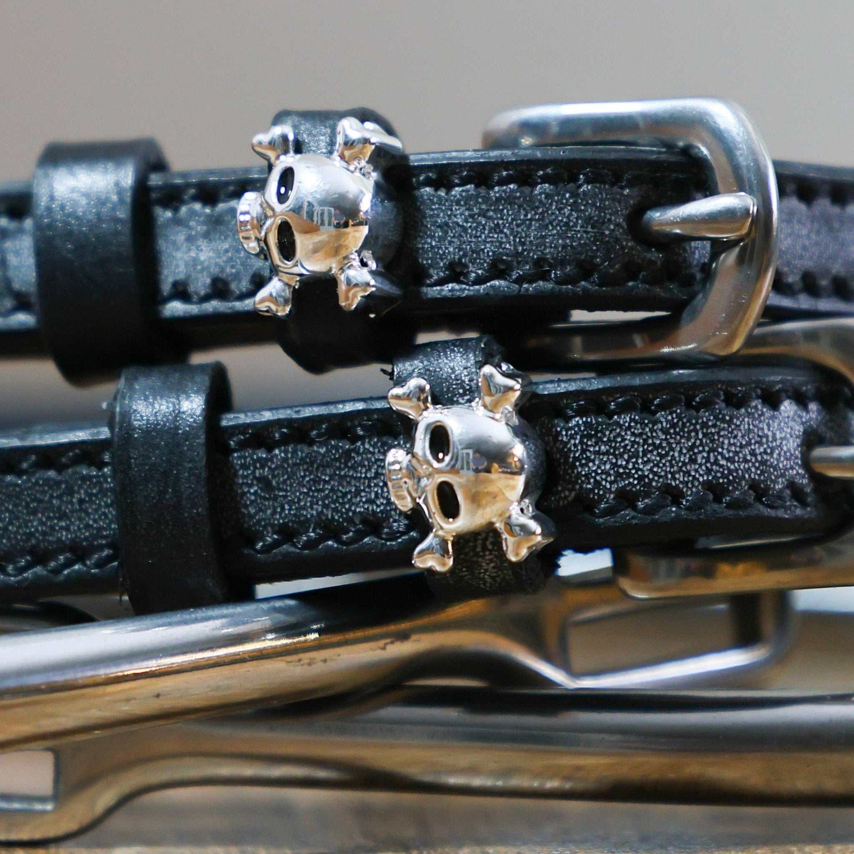 ManeJane Spur Straps Spur Straps- Skull & Crossbones equestrian team apparel online tack store mobile tack store custom farm apparel custom show stable clothing equestrian lifestyle horse show clothing riding clothes Spur Straps- Skull & Crossbones horses equestrian tack store