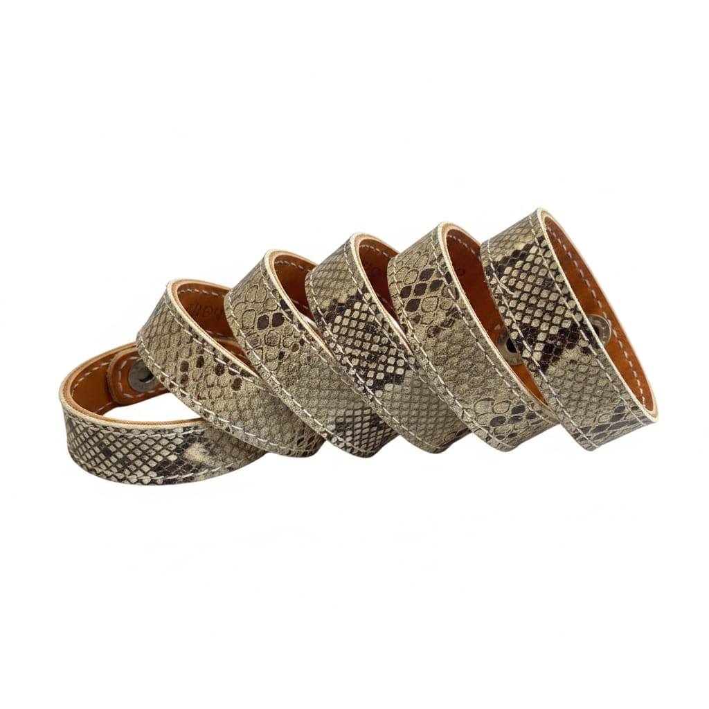 Equestrian Team Apparel Accessory Golden Snake / 6.75" Chuck Leather Bracelet equestrian team apparel online tack store mobile tack store custom farm apparel custom show stable clothing equestrian lifestyle horse show clothing riding clothes Chuck Leather Bracelet horses equestrian tack store