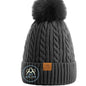 Equestrian Team Apparel Dark Grey A Bit Above- Pom Pom Beanie equestrian team apparel online tack store mobile tack store custom farm apparel custom show stable clothing equestrian lifestyle horse show clothing riding clothes A Bit Above- Pom Pom Beanie horses equestrian tack store