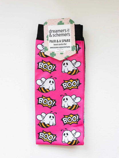 dreamers & schemers Boot Socks Dreamers & Schemers- Boo Bees equestrian team apparel online tack store mobile tack store custom farm apparel custom show stable clothing equestrian lifestyle horse show clothing riding clothes Dreamers & Schemers- Boo Bees horses equestrian tack store