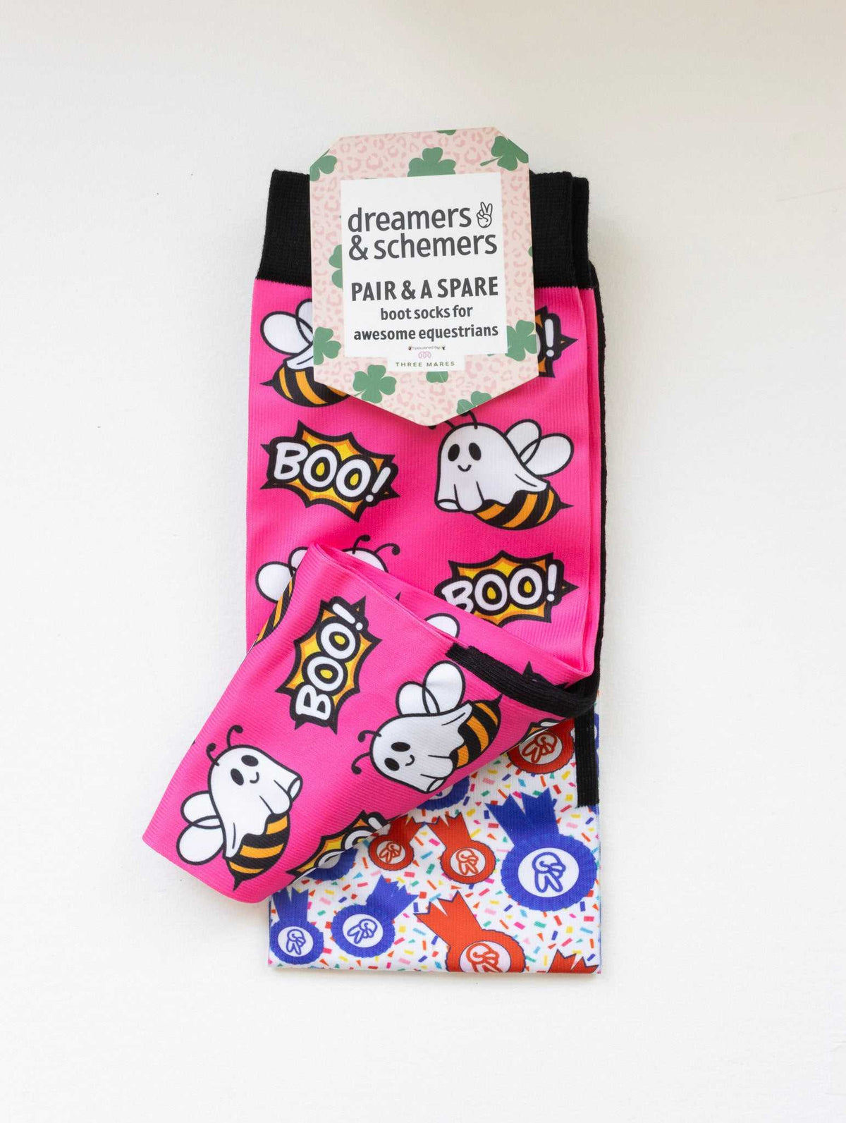 dreamers & schemers Boot Socks Dreamers & Schemers- Boo Bees equestrian team apparel online tack store mobile tack store custom farm apparel custom show stable clothing equestrian lifestyle horse show clothing riding clothes Dreamers & Schemers- Boo Bees horses equestrian tack store
