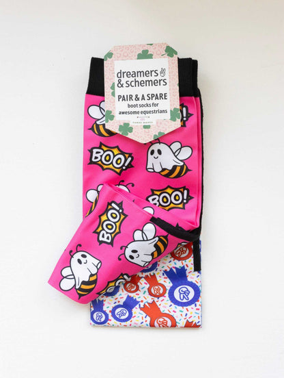 dreamers & schemers Boot Socks Dreamers & Schemers- Boo Bees equestrian team apparel online tack store mobile tack store custom farm apparel custom show stable clothing equestrian lifestyle horse show clothing riding clothes Dreamers & Schemers- Boo Bees horses equestrian tack store