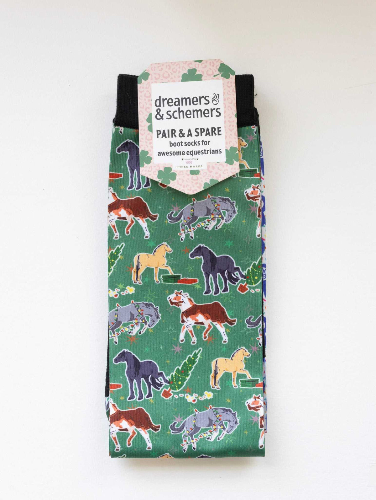 dreamers & schemers Boot Socks Dreamers & Schemers- The Naughty List equestrian team apparel online tack store mobile tack store custom farm apparel custom show stable clothing equestrian lifestyle horse show clothing riding clothes Dreamers & Schemers- The Naughty List horses equestrian tack store