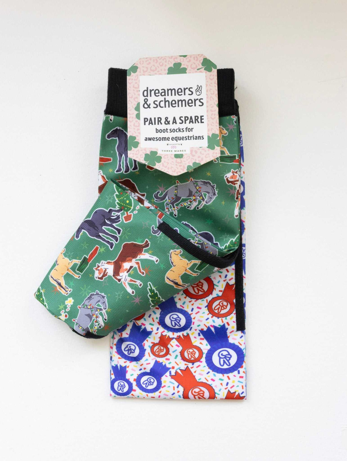 dreamers & schemers Boot Socks Dreamers & Schemers- The Naughty List equestrian team apparel online tack store mobile tack store custom farm apparel custom show stable clothing equestrian lifestyle horse show clothing riding clothes Dreamers & Schemers- The Naughty List horses equestrian tack store