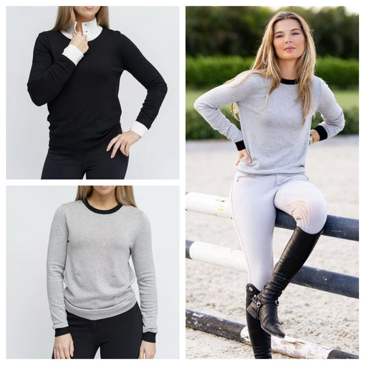 TKEQ sweater TKEQ- Sweater (Essential Contrast Crewneck) equestrian team apparel online tack store mobile tack store custom farm apparel custom show stable clothing equestrian lifestyle horse show clothing riding clothes TKEQ- Sweater (Essential Contrast Crewneck) horses equestrian tack store