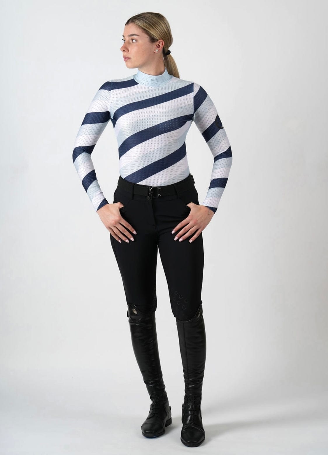 EquestrianClub Training Shirt XS / Blue EquestrianClub- Sanah Turtleneck equestrian team apparel online tack store mobile tack store custom farm apparel custom show stable clothing equestrian lifestyle horse show clothing riding clothes EquestrianClub- Sanah Turtleneck horses equestrian tack store