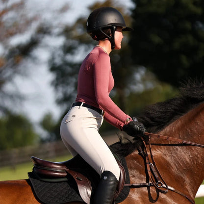 TKEQ Women's Casual Shirt TKEQ- Kennedy Seamless Long Sleeve Shirt- (Primrose) equestrian team apparel online tack store mobile tack store custom farm apparel custom show stable clothing equestrian lifestyle horse show clothing riding clothes TKEQ- Kennedy Seamless Long Sleeve Shirt- (Primrose) horses equestrian tack store