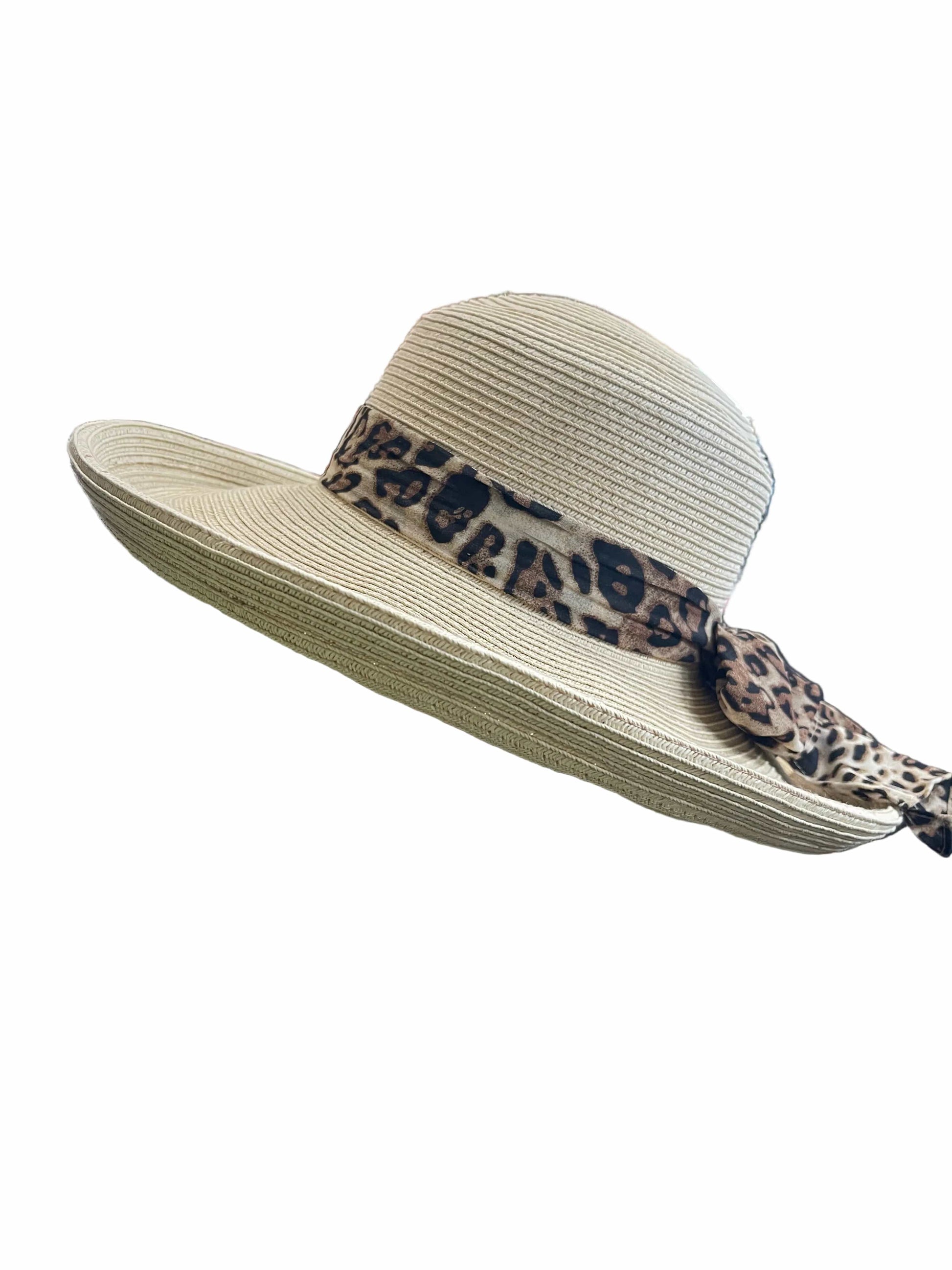 Island Girl Hats Sun Hat Island Girl Hats- Paper Braid Rolled Brim (Cheetah) equestrian team apparel online tack store mobile tack store custom farm apparel custom show stable clothing equestrian lifestyle horse show clothing riding clothes Island Girl Hats- Paper Braid Rolled Brim (Cheetah) horses equestrian tack store