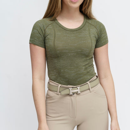TKEQ Women's Casual Shirt TKEQ- MINI Kennedy Seamless Short Sleeve Shirt 2.0 (Wall Street Green Camo) equestrian team apparel online tack store mobile tack store custom farm apparel custom show stable clothing equestrian lifestyle horse show clothing riding clothes TKEQ- MINI Kennedy Seamless Short Sleeve Shirt 2.0 (Wall Street Green Camo) horses equestrian tack store