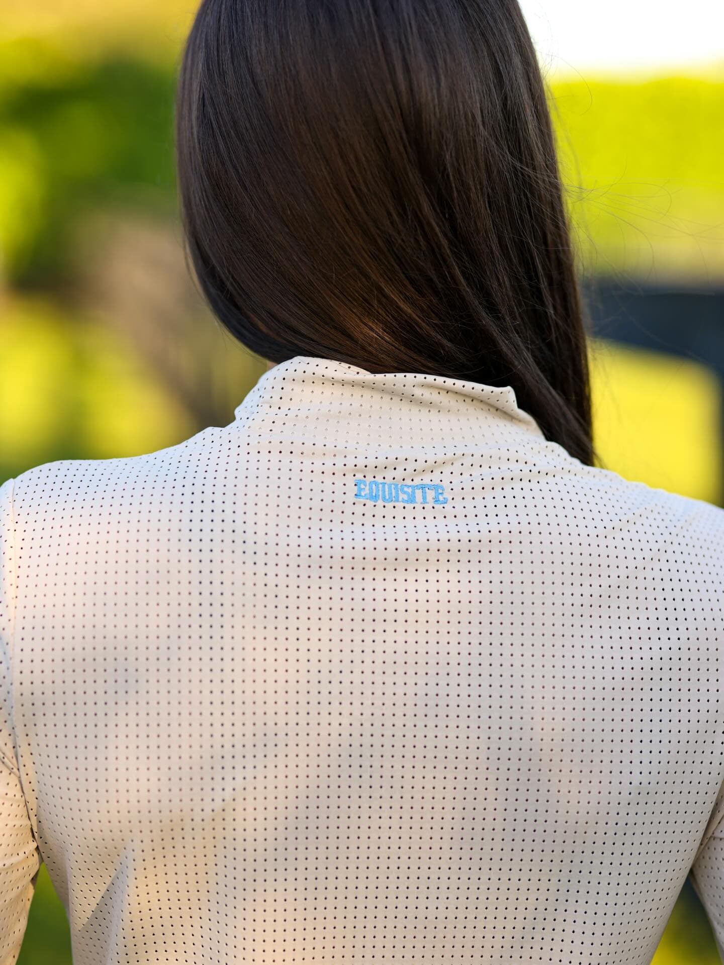 Equisite Elements of Style Women's Shirt XS / Cashmere Equisite Elements- Alesia High Collar Technical Top equestrian team apparel online tack store mobile tack store custom farm apparel custom show stable clothing equestrian lifestyle horse show clothing riding clothes Equisite Elements- Alesia High Collar Technical Top horses equestrian tack store