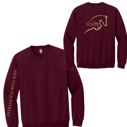 Equestrian Team Apparel Five Star Equestrian- Sweatshirt equestrian team apparel online tack store mobile tack store custom farm apparel custom show stable clothing equestrian lifestyle horse show clothing riding clothes Five Star Equestrian- Sweatshirt horses equestrian tack store