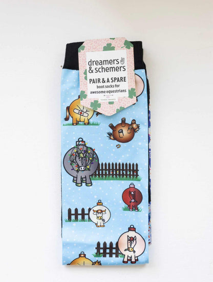 dreamers & schemers Boot Socks Dreamers & Schemers- Pasture Ornaments equestrian team apparel online tack store mobile tack store custom farm apparel custom show stable clothing equestrian lifestyle horse show clothing riding clothes Dreamers & Schemers- Pasture Ornaments horses equestrian tack store