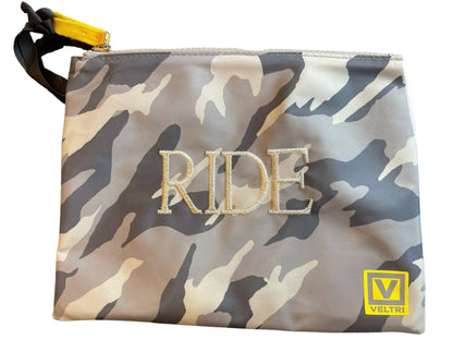 Veltri Grey Camo (RIDE) VELTRI- Zip Pouch equestrian team apparel online tack store mobile tack store custom farm apparel custom show stable clothing equestrian lifestyle horse show clothing riding clothes horses equestrian tack store