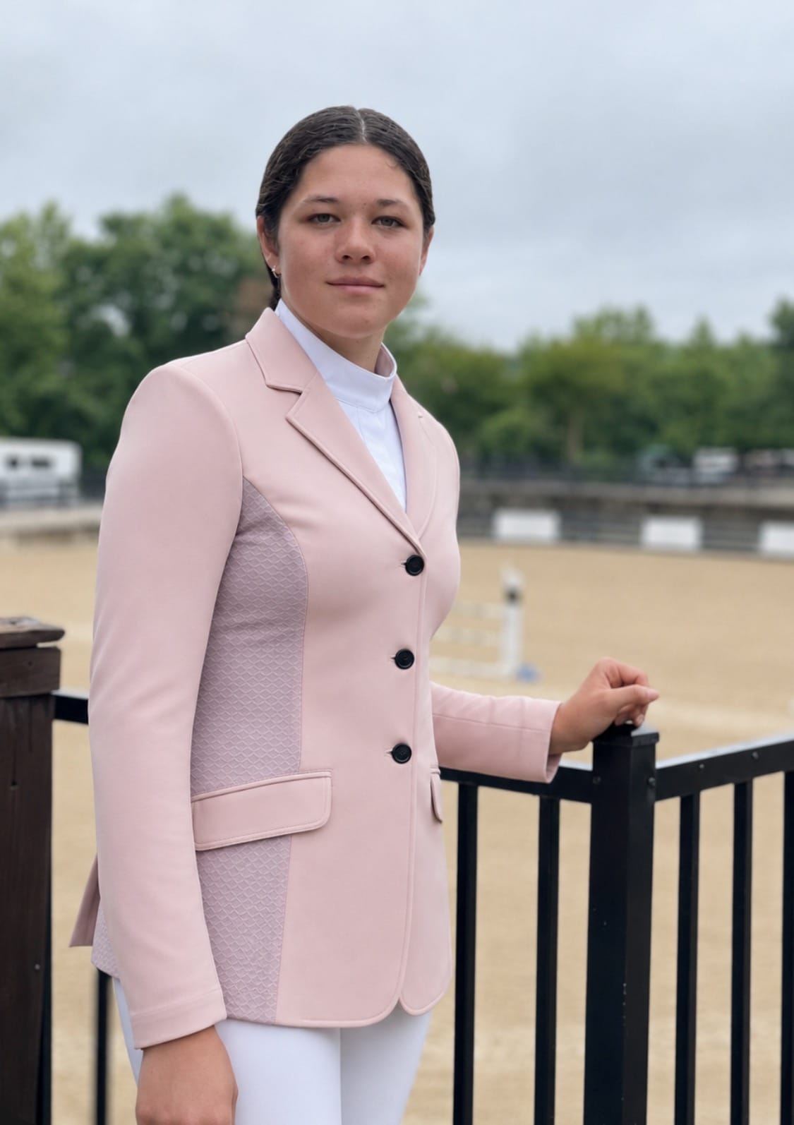 Hannah Childs women's show shirt Hannah Childs- Classica Show Coat (Mesh) equestrian team apparel online tack store mobile tack store custom farm apparel custom show stable clothing equestrian lifestyle horse show clothing riding clothes Hannah Childs- Classica Show Coat (Mesh) horses equestrian tack store