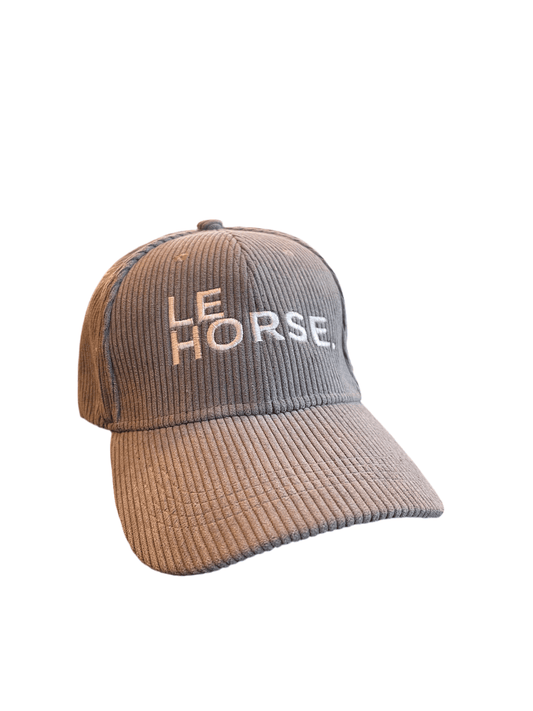 Equestrian Team Apparel Hats Le Ride. Corduroy Cap Le Horse (Grey) equestrian team apparel online tack store mobile tack store custom farm apparel custom show stable clothing equestrian lifestyle horse show clothing riding clothes horses equestrian tack store