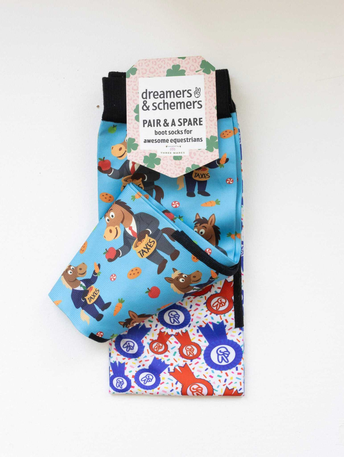 dreamers & schemers Boot Socks Dreamers & Schemers- Treat Tax equestrian team apparel online tack store mobile tack store custom farm apparel custom show stable clothing equestrian lifestyle horse show clothing riding clothes Dreamers & Schemers- Treat Tax horses equestrian tack store