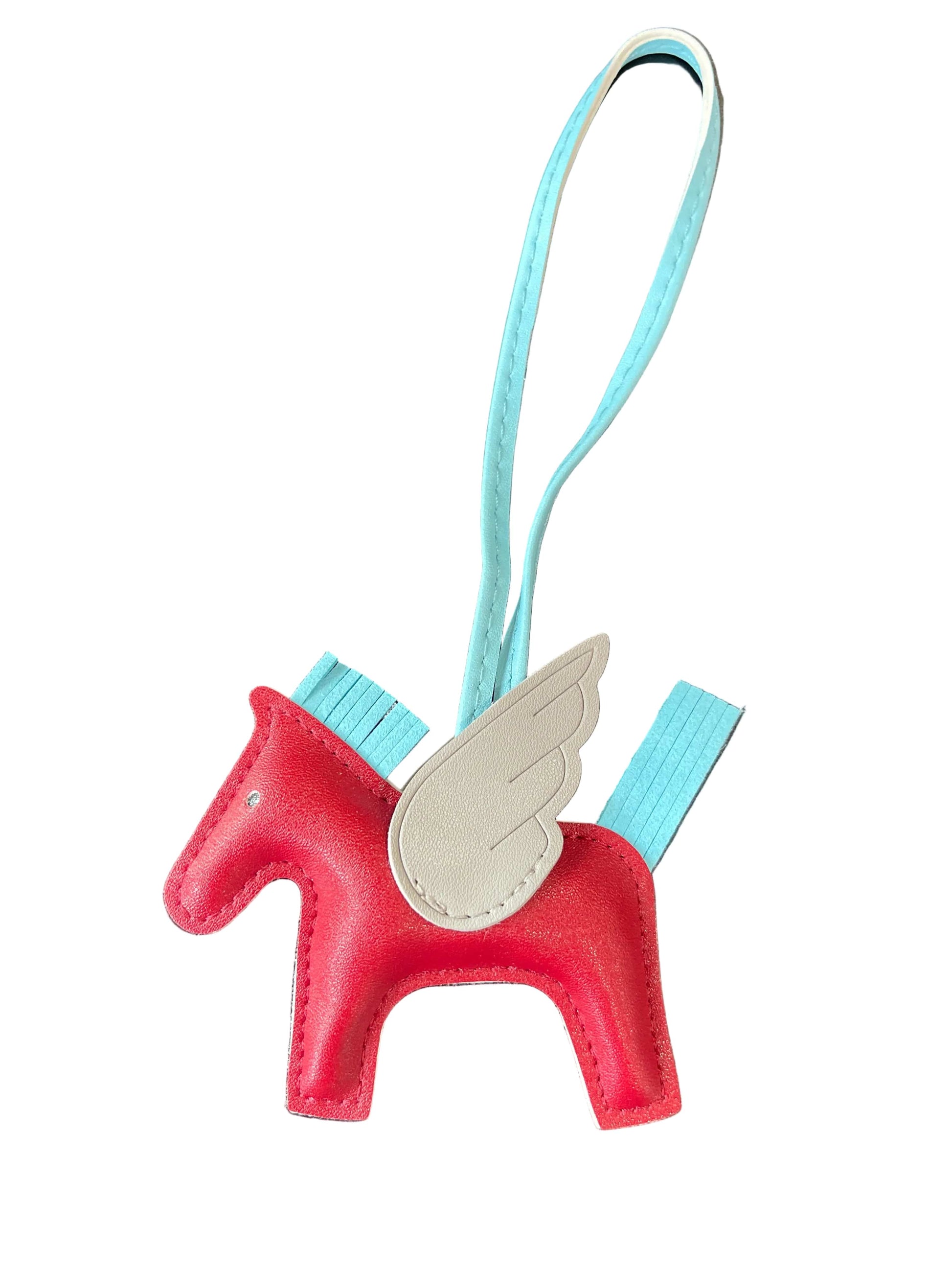 Barn Babe Equestrian charm Red/Grey Pegasus Bag Charm equestrian team apparel online tack store mobile tack store custom farm apparel custom show stable clothing equestrian lifestyle horse show clothing riding clothes Pegasus Bag Charm horses equestrian tack store