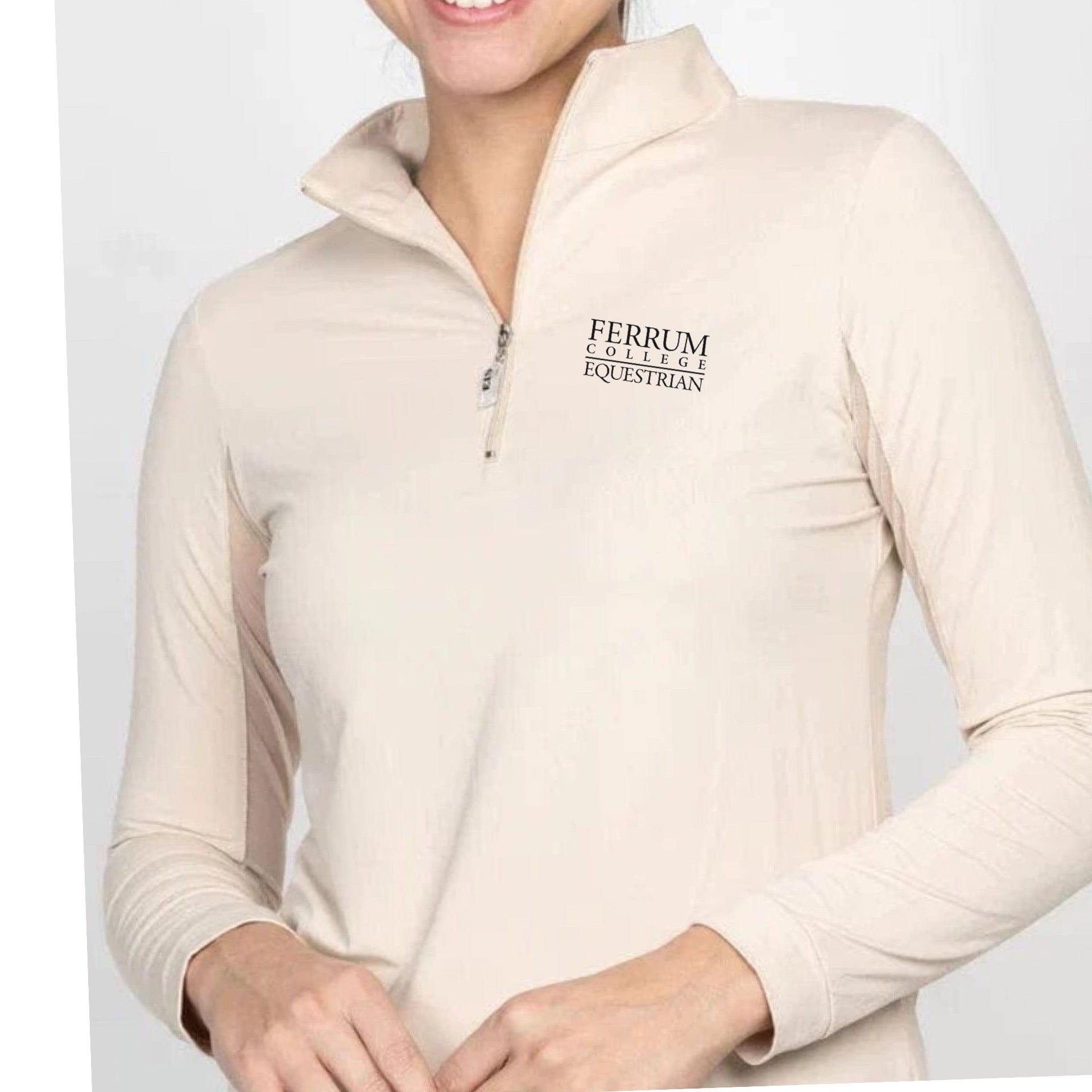 Equestrian Team Apparel XS / Almond Ferrum College Equestrian- Sun Shirt equestrian team apparel online tack store mobile tack store custom farm apparel custom show stable clothing equestrian lifestyle horse show clothing riding clothes horses equestrian tack store