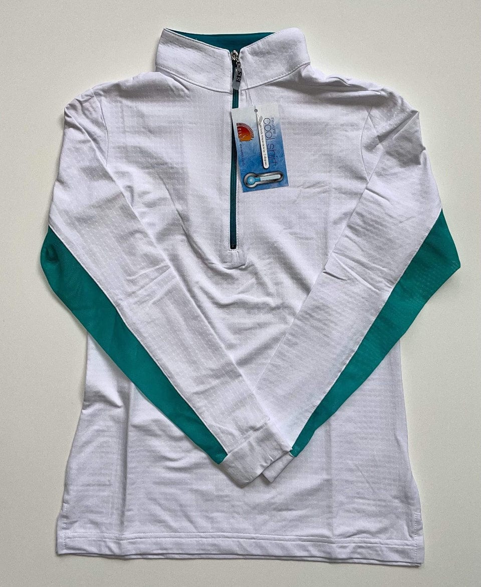 EIS Custom Team Shirts White/Ocean Teal EIS- Sunshirts XS equestrian team apparel online tack store mobile tack store custom farm apparel custom show stable clothing equestrian lifestyle horse show clothing riding clothes horses equestrian tack store