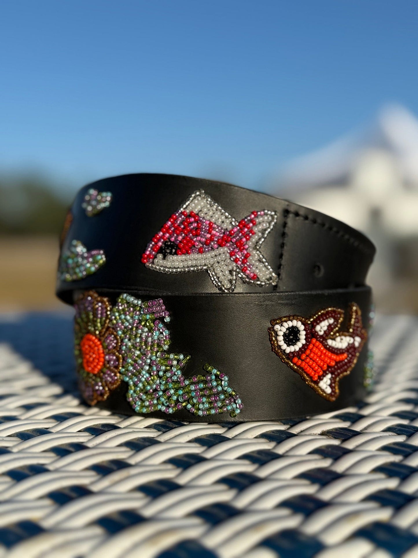 Zinj Designs Belt Fish Bowl Belt- 1.75" Beaded Assorted Designs XXS equestrian team apparel online tack store mobile tack store custom farm apparel custom show stable clothing equestrian lifestyle horse show clothing riding clothes Belt- 1.75" Beaded Assorted Designs XXS horses equestrian tack store