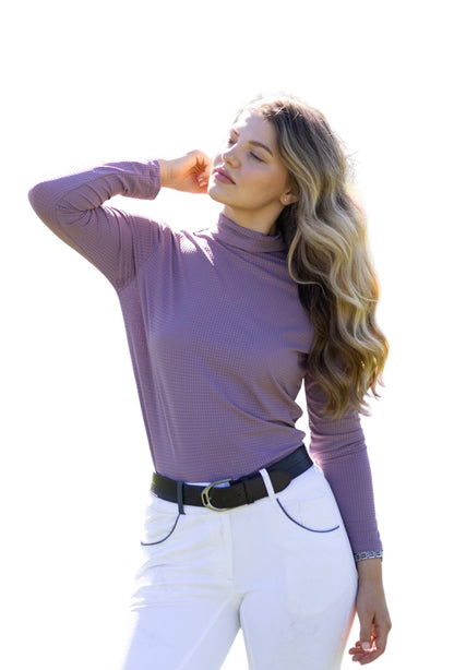 Equisite Elements of Style Women's Shirt XS / Lilac Equisite Elements- Alesia High Collar Technical Top equestrian team apparel online tack store mobile tack store custom farm apparel custom show stable clothing equestrian lifestyle horse show clothing riding clothes horses equestrian tack store