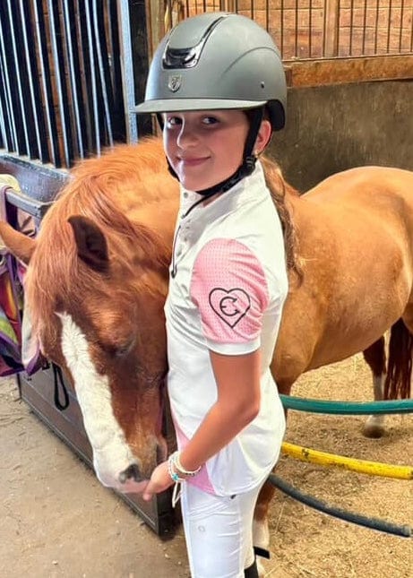 EquestrianClub Training Shirt EquestrianClub- Lil Lenna Short Sleeve Show Top (Youth) equestrian team apparel online tack store mobile tack store custom farm apparel custom show stable clothing equestrian lifestyle horse show clothing riding clothes EquestrianClub- Lil Lenna Short Sleeve Show Top (Youth) horses equestrian tack store