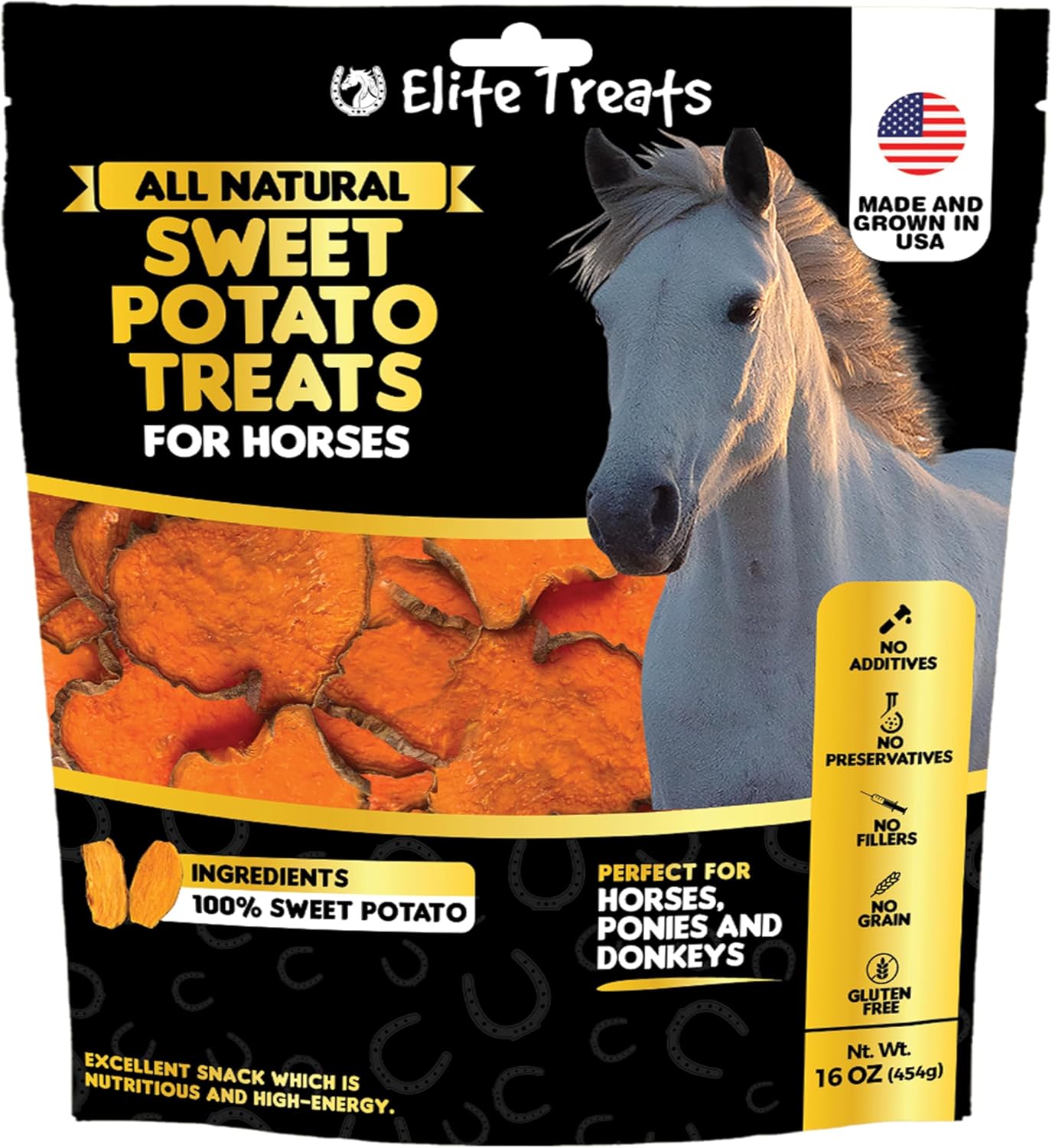 elite treats horse treats 8 oz / Sweet Potato Elite Treats- Horse equestrian team apparel online tack store mobile tack store custom farm apparel custom show stable clothing equestrian lifestyle horse show clothing riding clothes Elite Treats- Horse horses equestrian tack store
