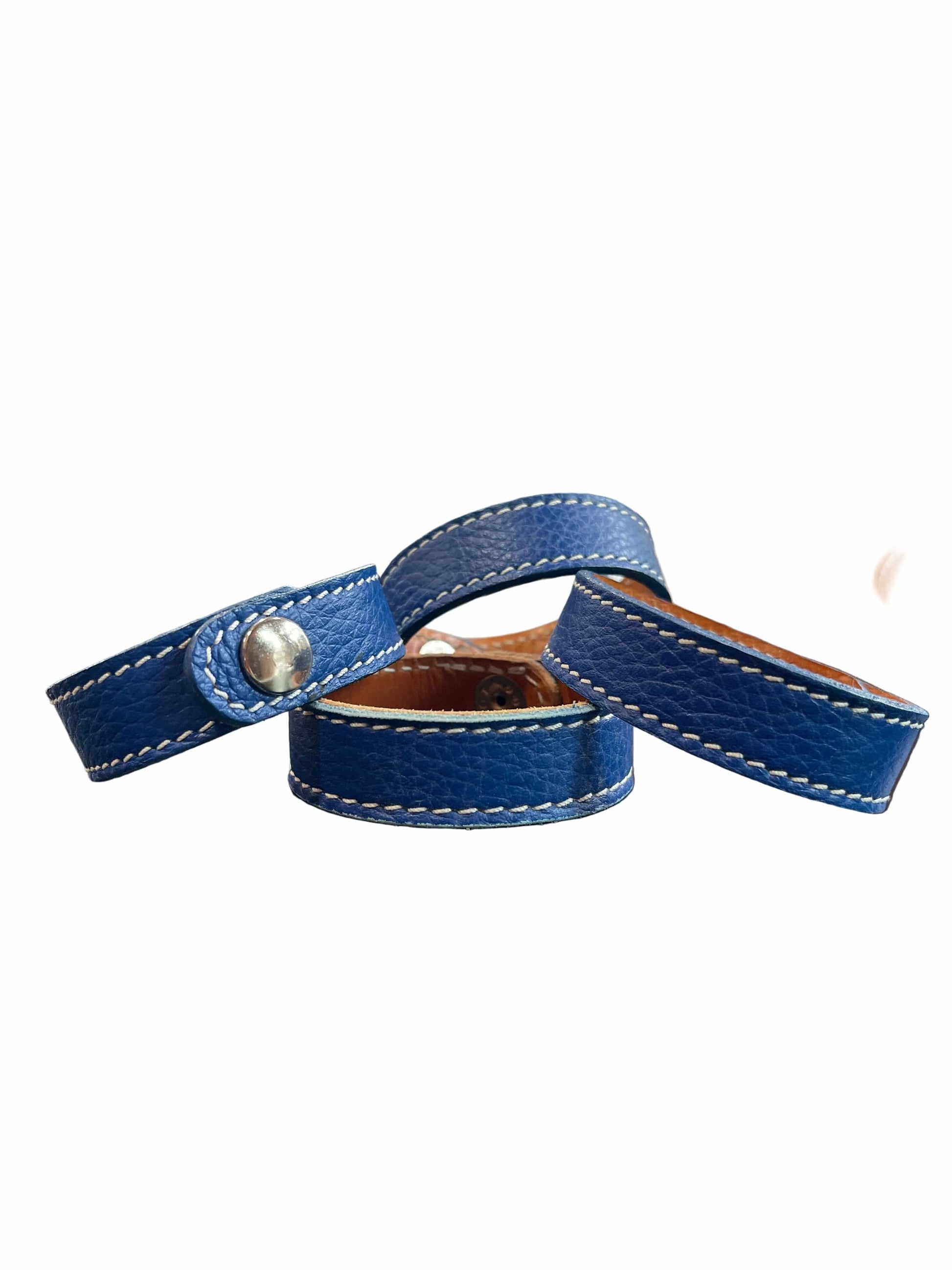 Equestrian Team Apparel Accessory Navy / 6.75" Chuck Leather Bracelet equestrian team apparel online tack store mobile tack store custom farm apparel custom show stable clothing equestrian lifestyle horse show clothing riding clothes Chuck Leather Bracelet horses equestrian tack store