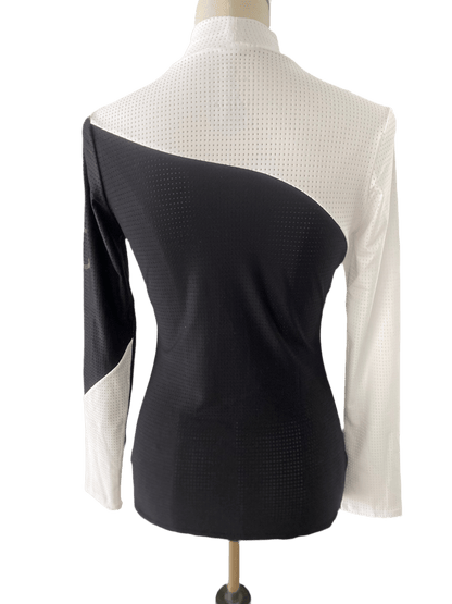 EquestrianClub Training Shirt EquestrianClub- Bella Turtleneck Black & White equestrian team apparel online tack store mobile tack store custom farm apparel custom show stable clothing equestrian lifestyle horse show clothing riding clothes horses equestrian tack store