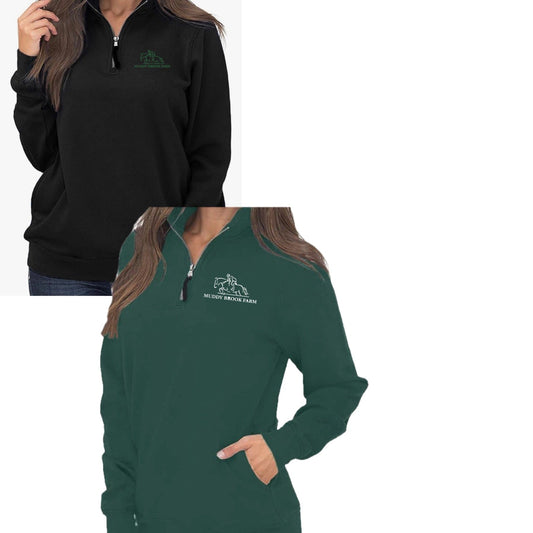 Equestrian Team Apparel Muddy Brook Farm- 1/4 Zip Sweatshirt equestrian team apparel online tack store mobile tack store custom farm apparel custom show stable clothing equestrian lifestyle horse show clothing riding clothes horses equestrian tack store