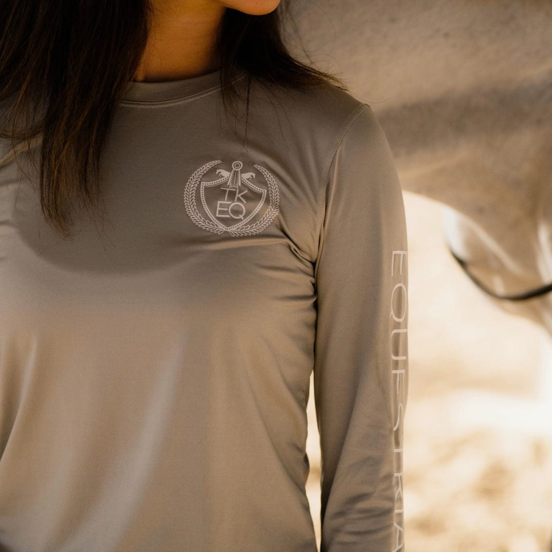 TKEQ Women's Casual Shirt TKEQ- Crest Tech Shirt equestrian team apparel online tack store mobile tack store custom farm apparel custom show stable clothing equestrian lifestyle horse show clothing riding clothes horses equestrian tack store