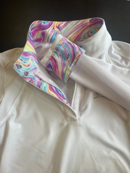 RJ Classics Show Shirt XXL (16-18) RJ Classics- Maddie Jr Show Shirt (Swirl) equestrian team apparel online tack store mobile tack store custom farm apparel custom show stable clothing equestrian lifestyle horse show clothing riding clothes RJ Classics- Maddie Jr Show Shirt (Swirl) horses equestrian tack store
